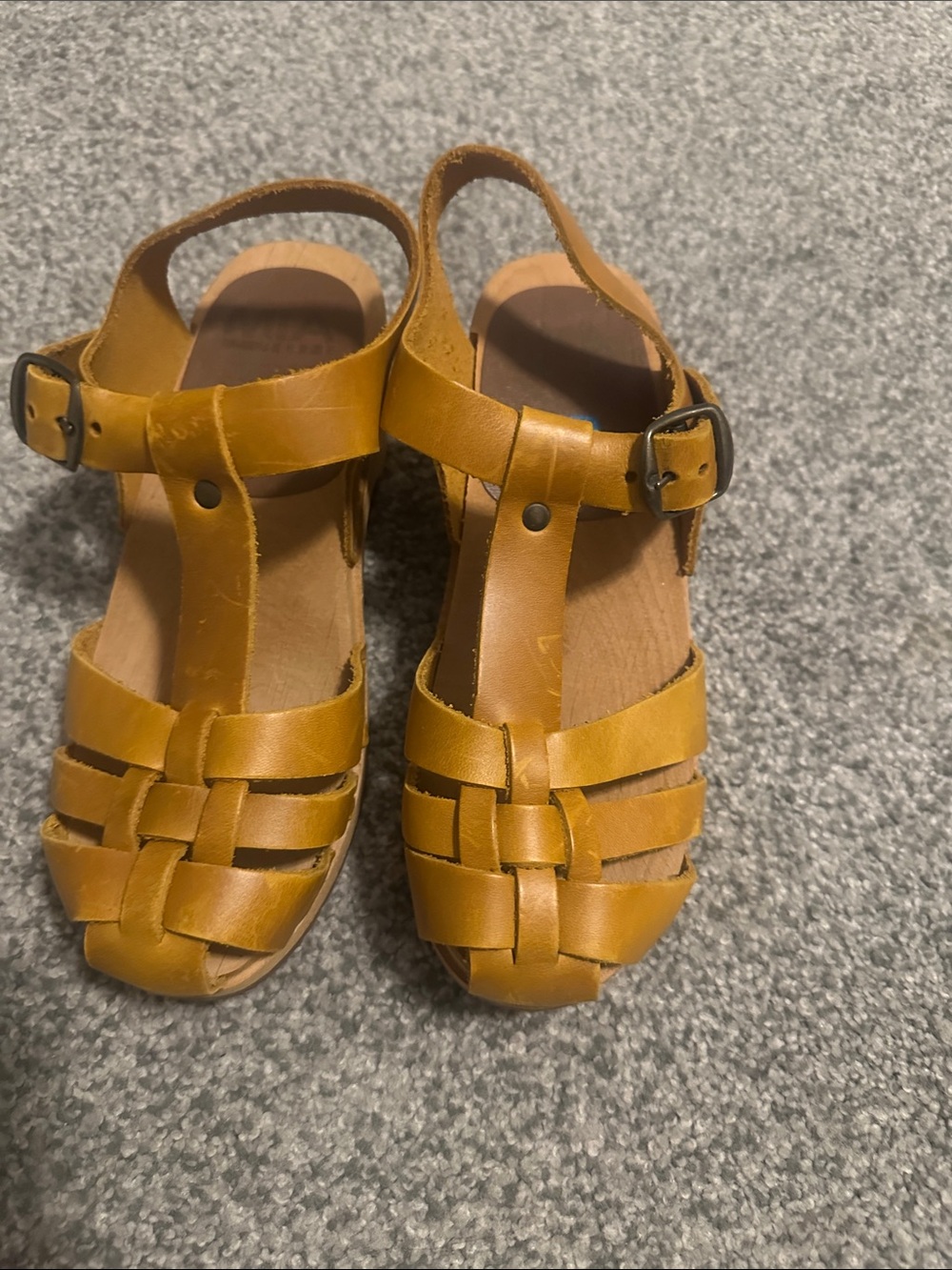 Braided Slingback Sandals in Mustard Yellow